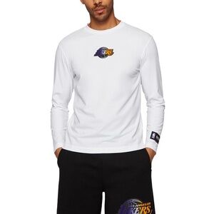 BOSS Men's BOSS x NBA Long-Sleeved T-Shirt White